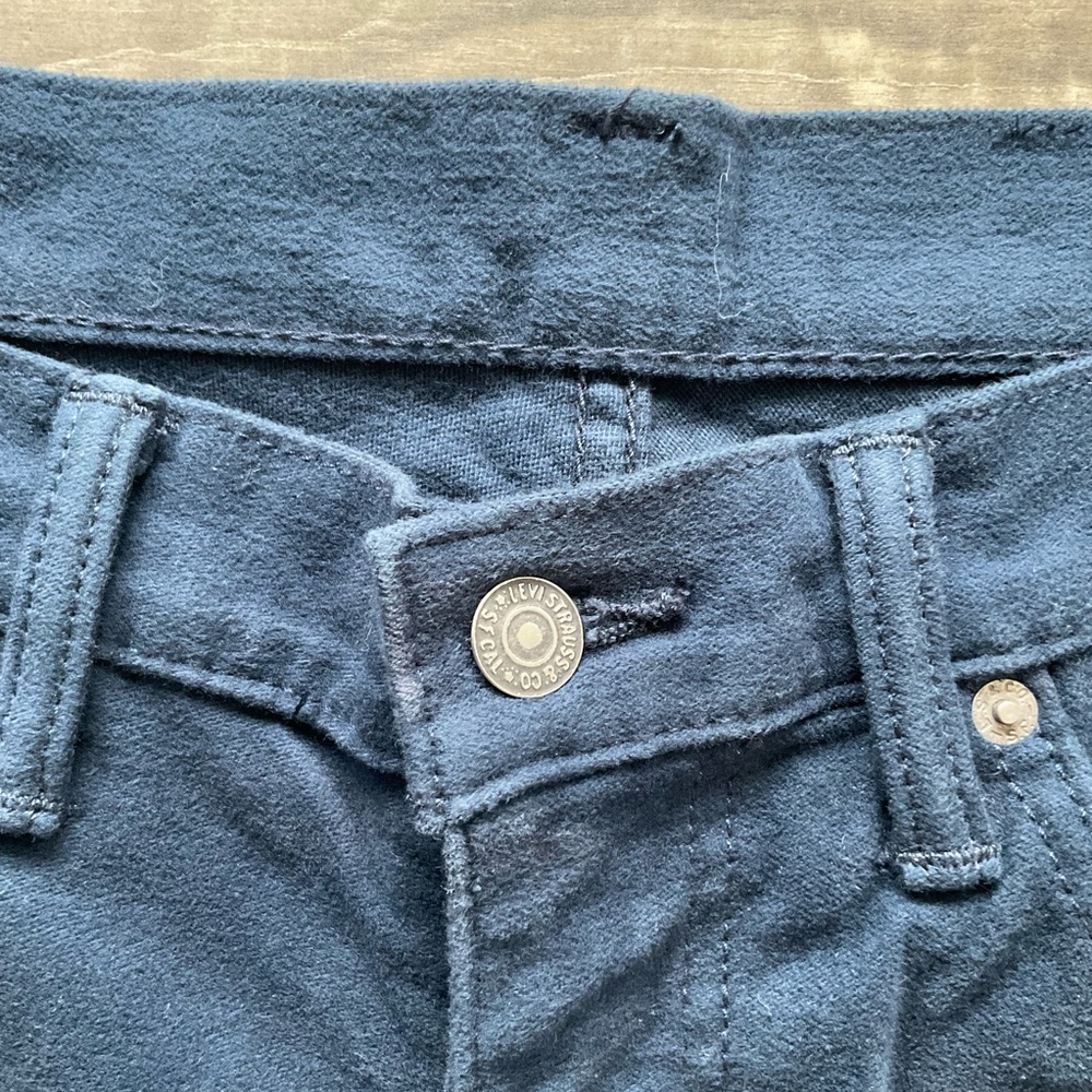 34x34 Levi’s 511 Slim Pants Men’s Blue Soft Brushed Twill White Tab 045111769 - Picture 4 of 15